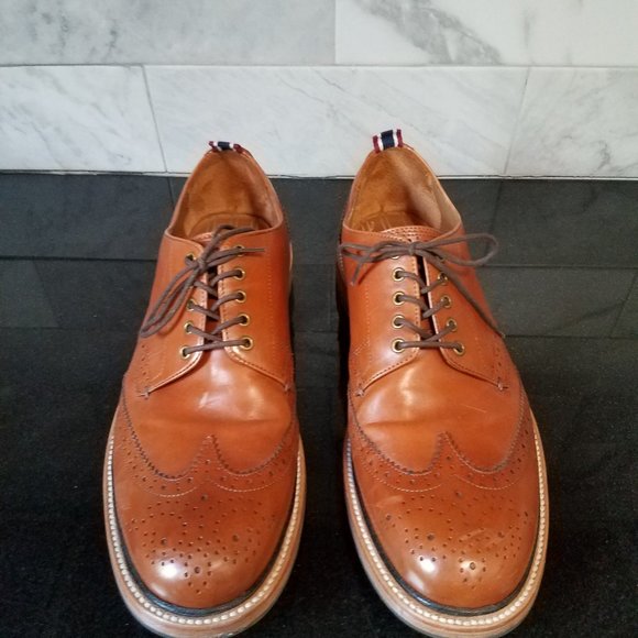 J. Crew Mens Leather Oar Stripe Derby Shoes - Size 10 D - K9291 Burnished Sienna main image 6